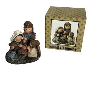 Imagination In Action Nativity Figurine RC 6729 3”x3” Jesus Mary Joseph Angel